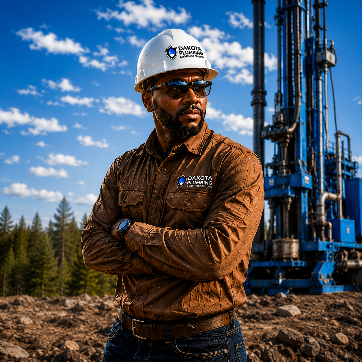 Dakota borehole drilling rig on a Johannesburg site